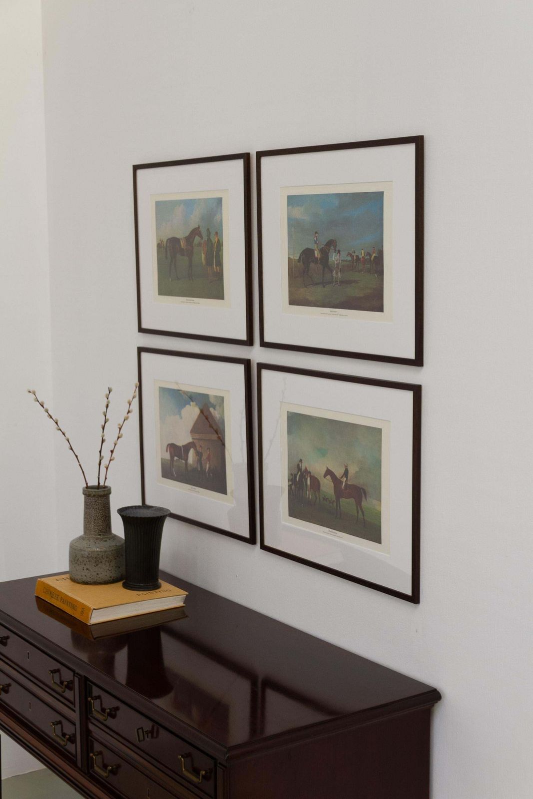 Framed Print Of Bay Horse "Touchstone" By John Frederick Herring , 20th Century. photo 312.0