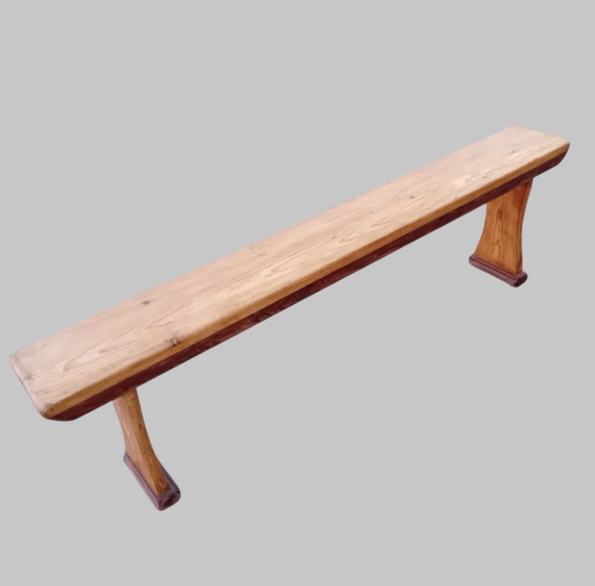 Long Early 20th Century Farmhouse Pine Kitchen Bench – 169 Cm photo furniture
