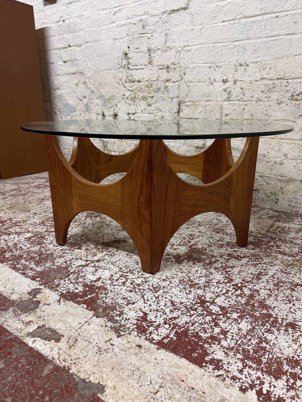 Outstanding Mid Century Thought To Be Danish Large Teak Glazed Coffee Table photo furniture