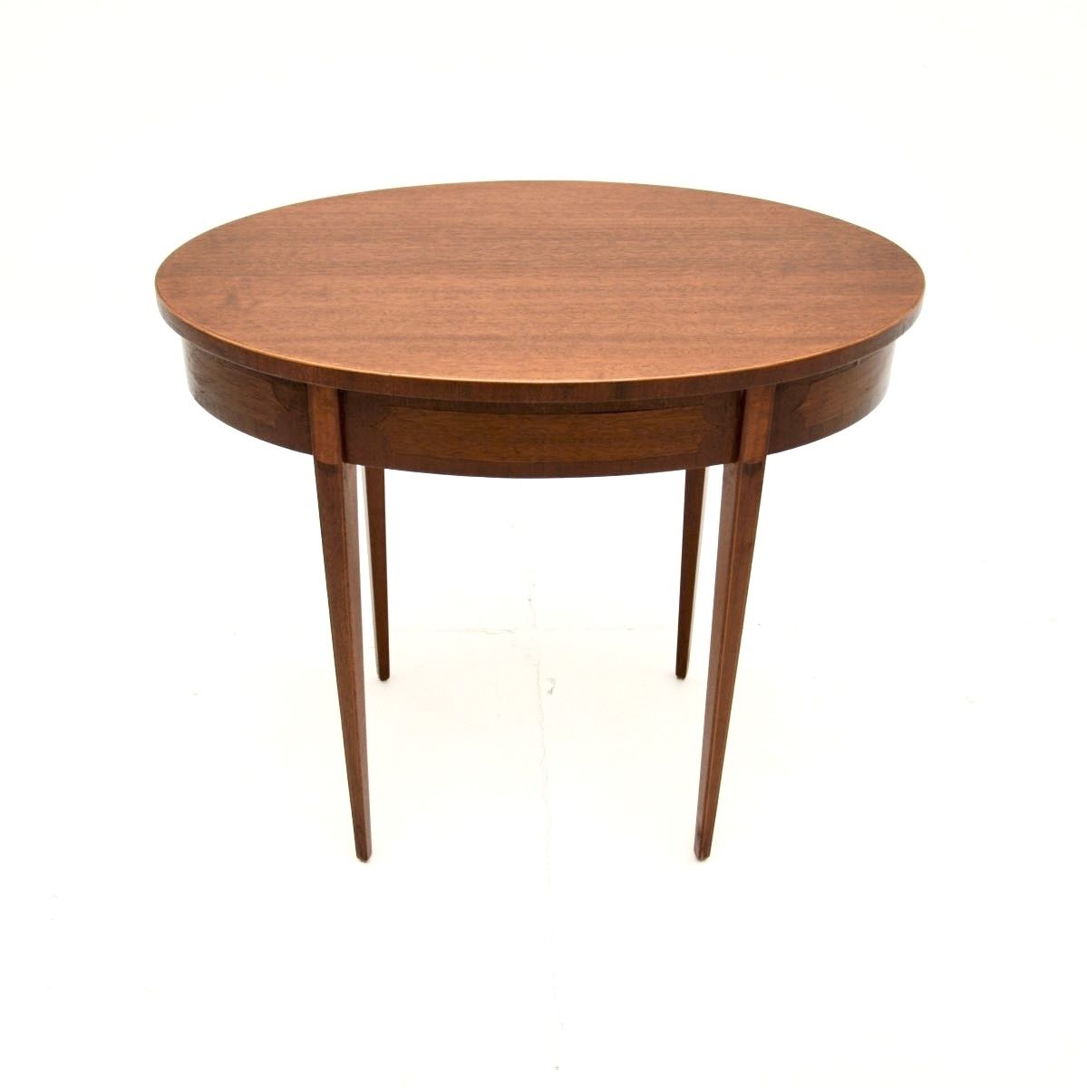 Antique Edwardian Inlaid Mahogany Side Table photo 618.0
