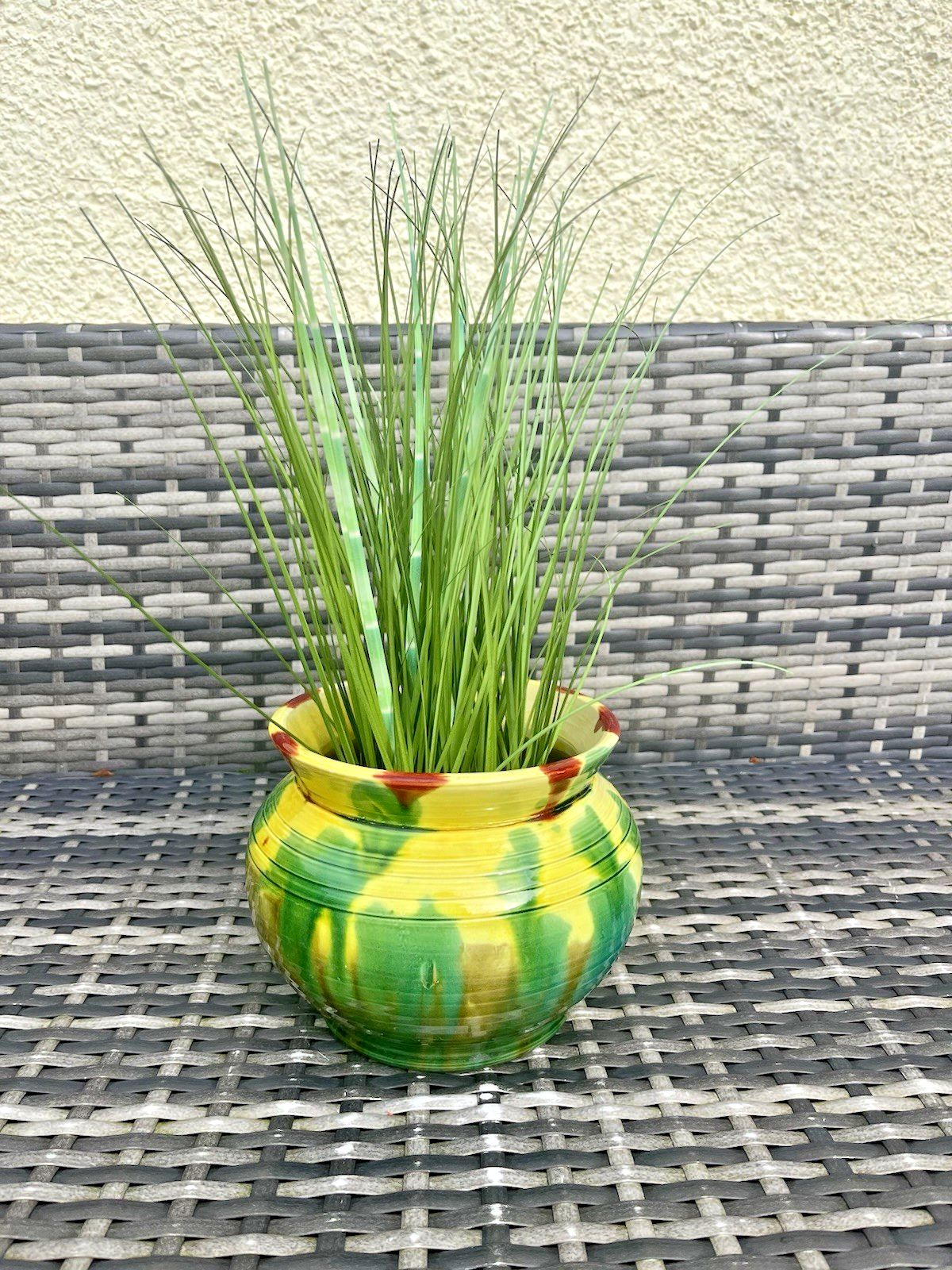 Antique C1917 Minton English Majolica Dripglaze Planter Plant Pot Jardiniere