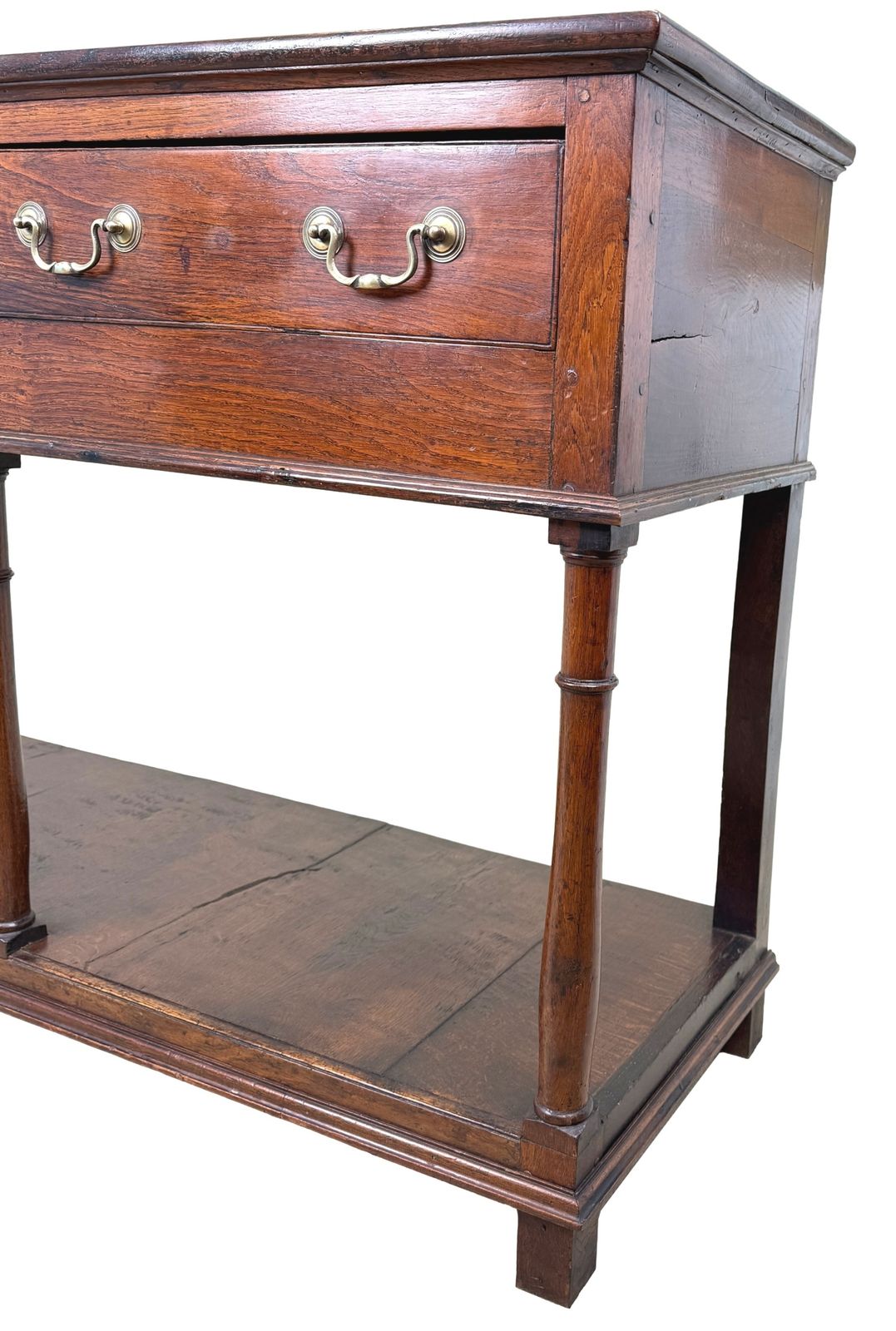 Furniture Very Small Georgian Oak Dresser Base Late 18th Century (England, Circa 1770) photo