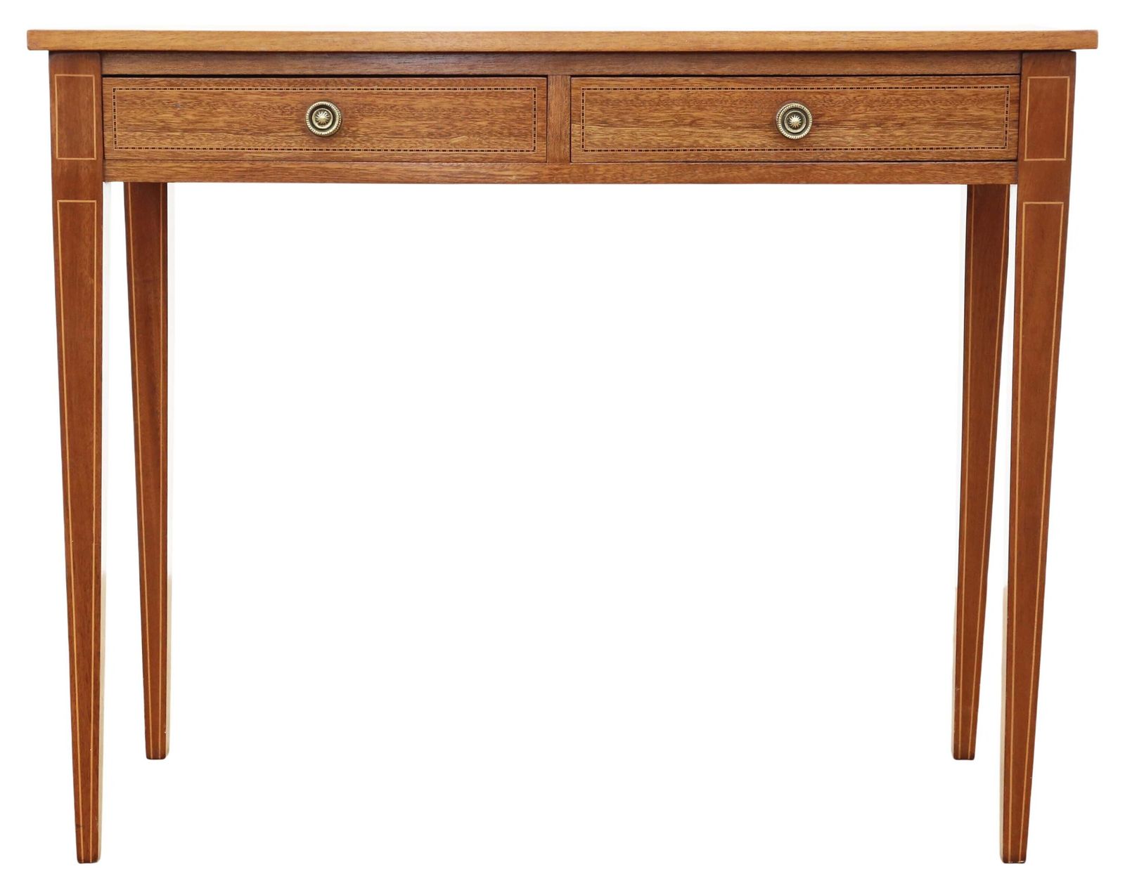 Antique Fine Quality Edwardian C.1905 Inlaid Satin & Red Walnut Writing / Dressing Table Desk photo Furniture