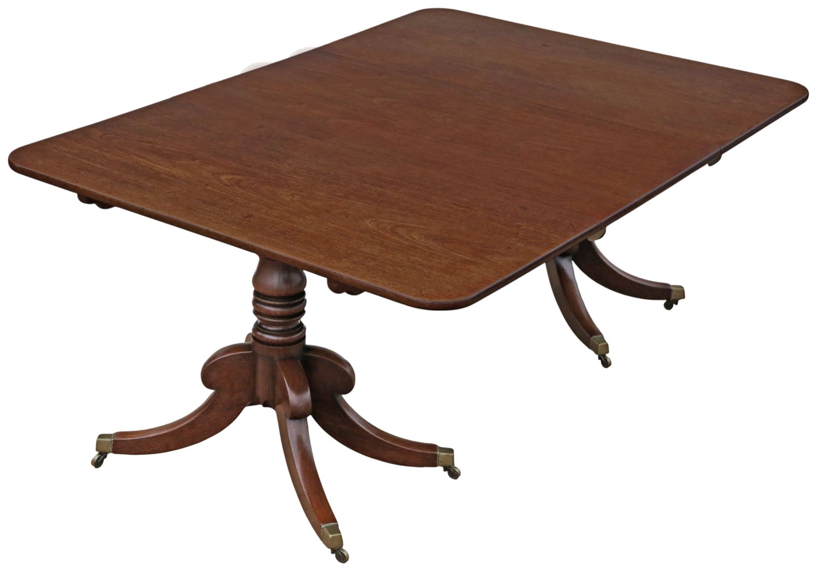 Antique Early 19th Century Georgian Twin Pedestal Dining Table – Fine Quality photo for sale