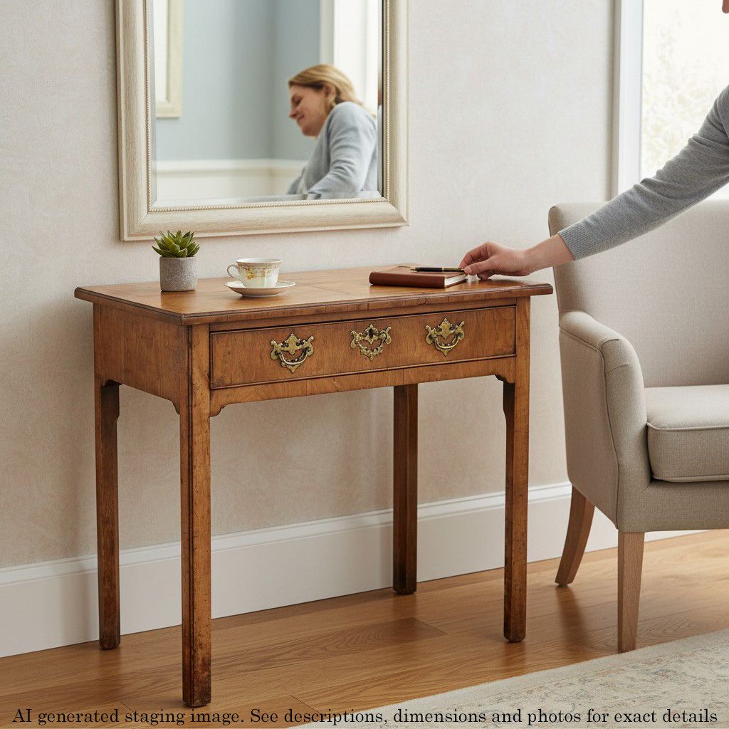 Antique 18th Century Georgian Walnut Writing Side / Dressing Table – Fine Quality photo furniture