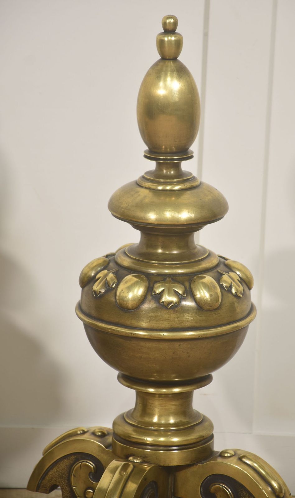 Substantial Finely Cast Pair Of Brass Fire Dogs photo furniture