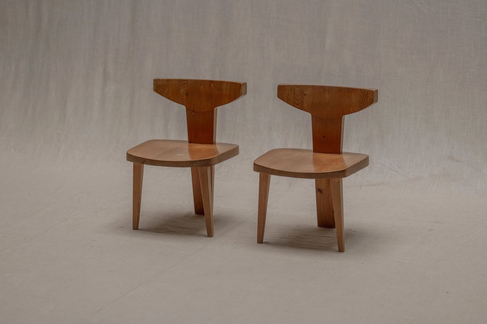 Set Of Two Sculptural Side Chairs By Jacob Kielland Brandt, Denmark, 1960s. photo for sale