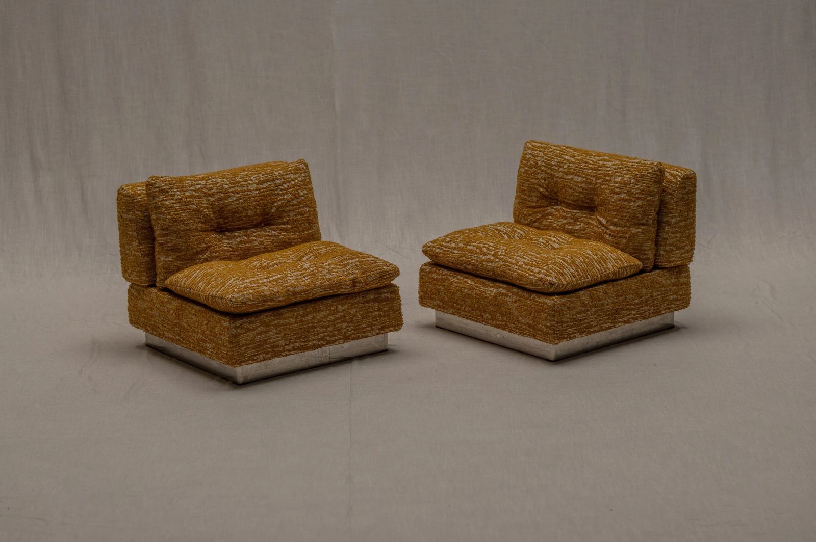Furniture Space Age Lounge Chair Set By Saporiti, Italy, 1970s. photo
