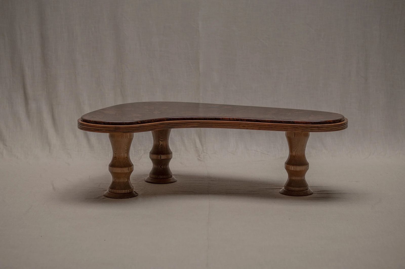 Rare Boomerang Shaped Coffee Table, Belgium 1970