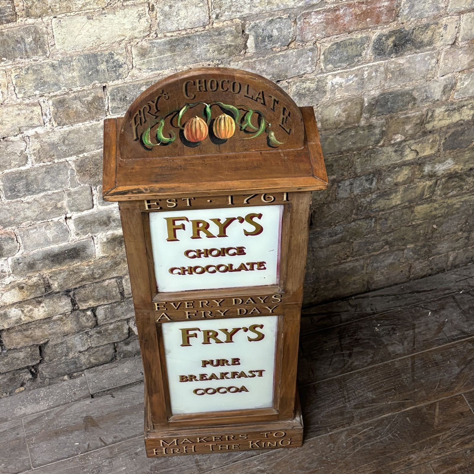 Early 20th Century Fry’s Chocolate Advertising Cabinet photo Furniture