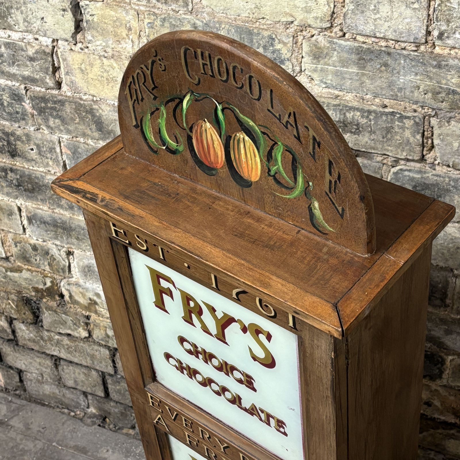 Early 20th Century Fry’s Chocolate Advertising Cabinet photo 700.0