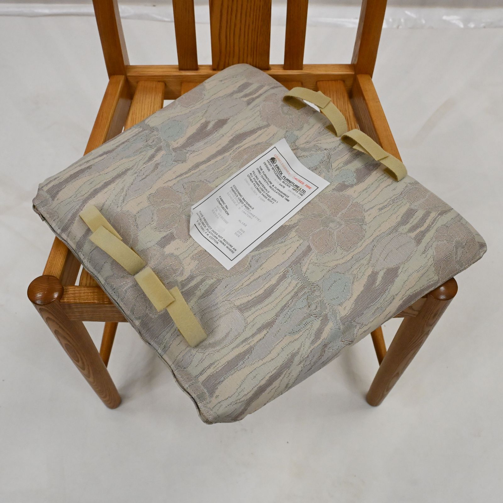 photo buy Ercol Set 4 Dining Chairs Saville Range Light Finish Cushions Free Uk Delivery*
