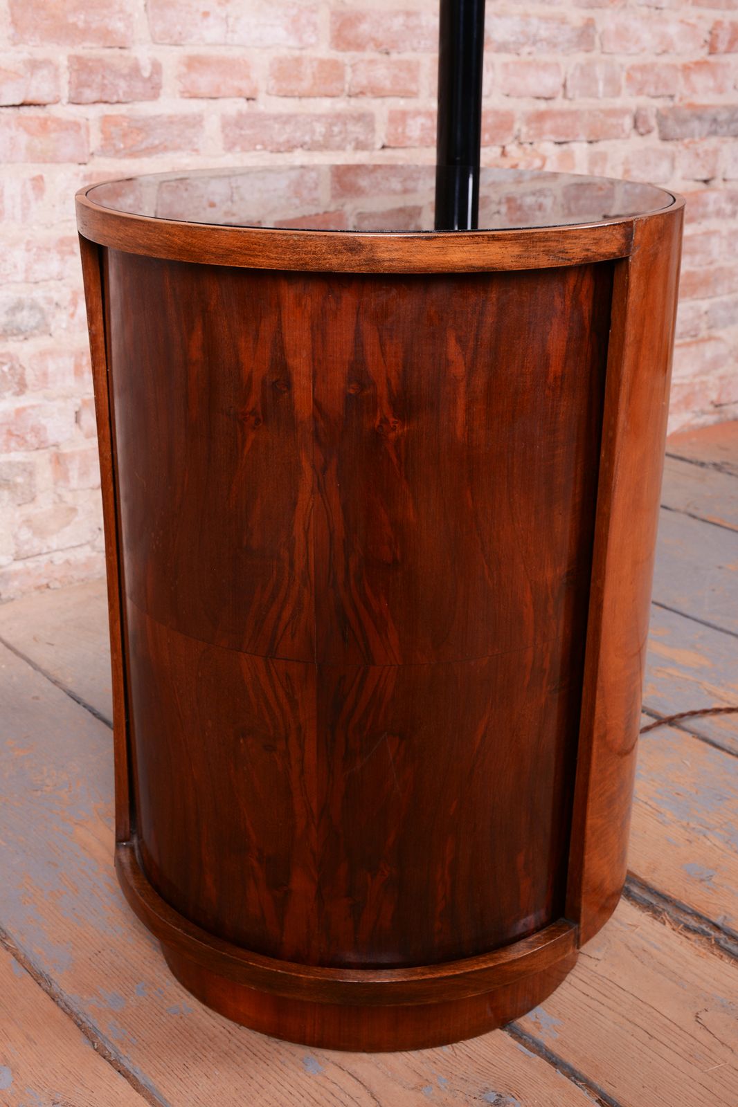 photo for sale Restored Art Deco Floor Lamp, By J. Halabala, Up Závody, Walnut, Czech, 1920s