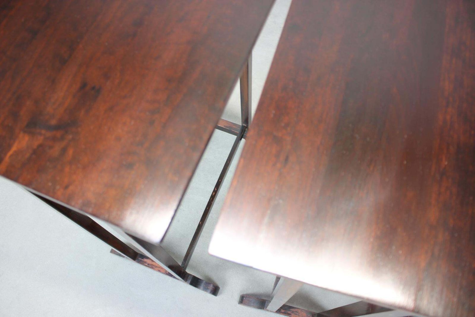 Art Deco Nesting Tables In Mahogany Veneer, 1930's, Czechoslovakia photo vintage