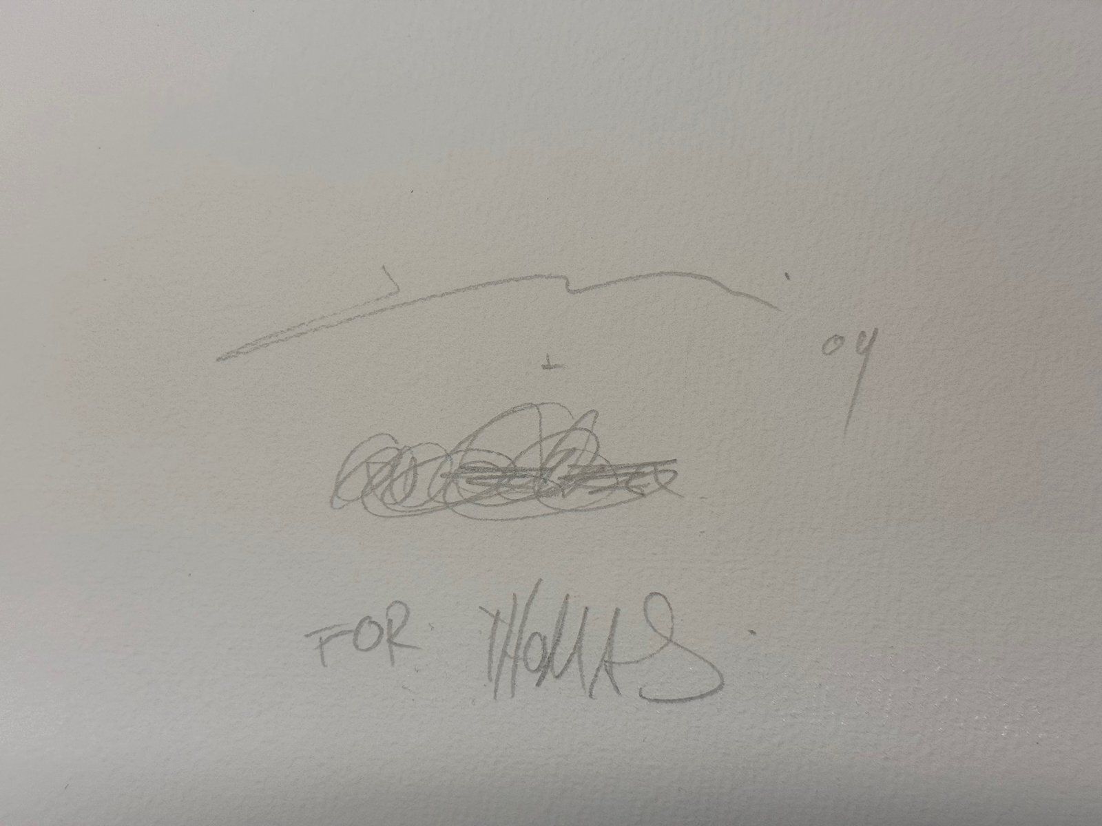 Italian Prime Minister On Youtube Drawing On Vellum Illegibly Signed 2009 photo vinterior