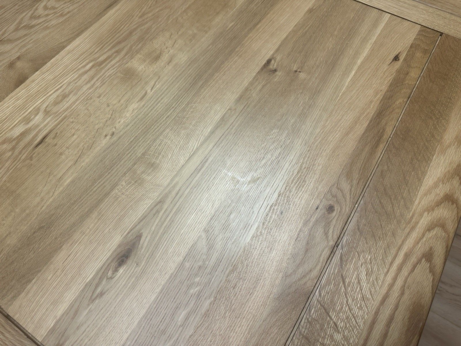 photo for sale Oak Furnitureland Hercules Solid Natural Extending 10 Seator Dinning Table X Leg