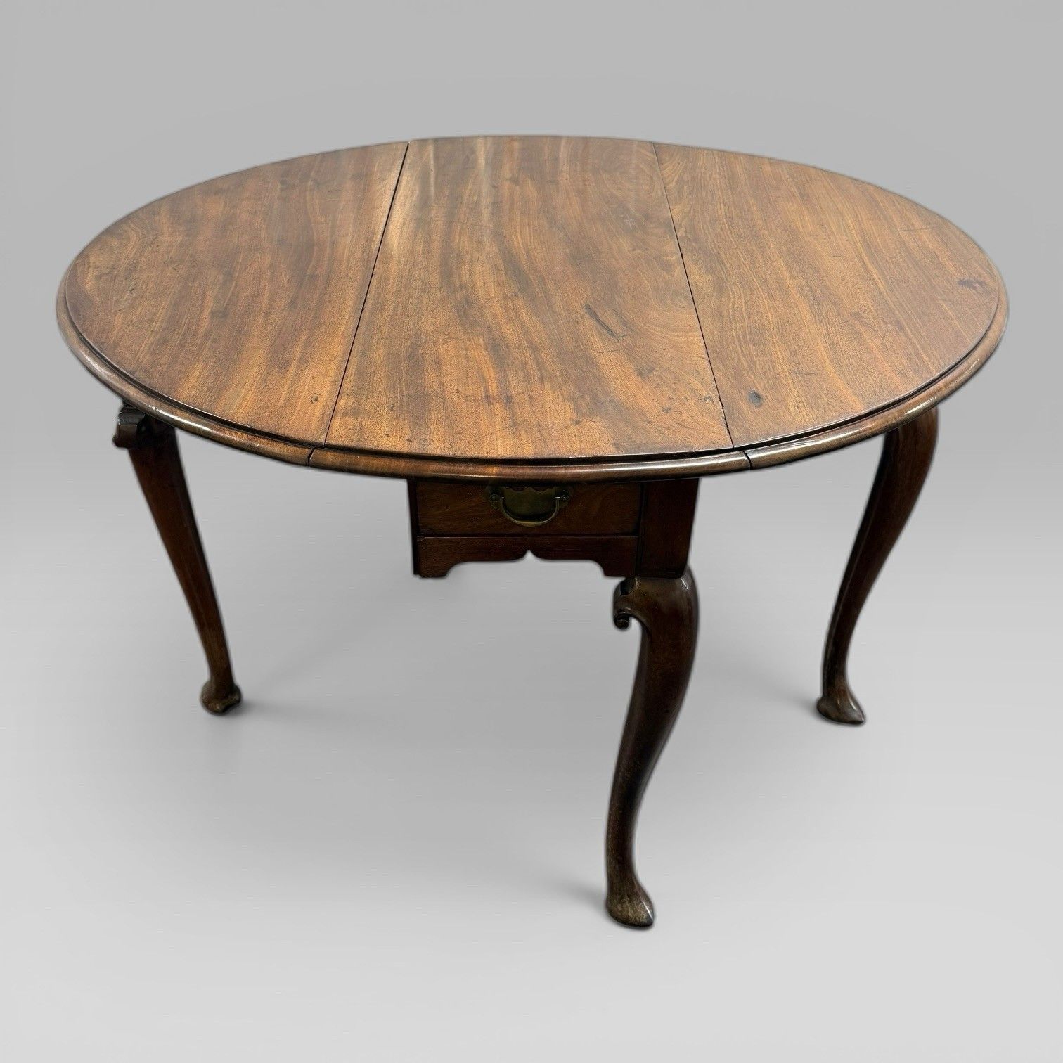 Antique George II Mahogany Oval Drop Leaf Dining Table (Georgian) photo furniture