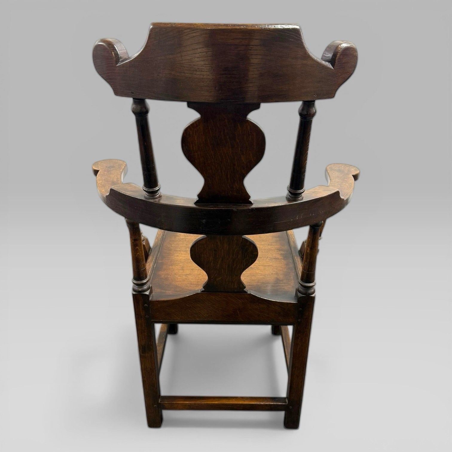 Late 20th Century Oak Wainscot Armchair In The 17th Century William & Mary Style photo buy