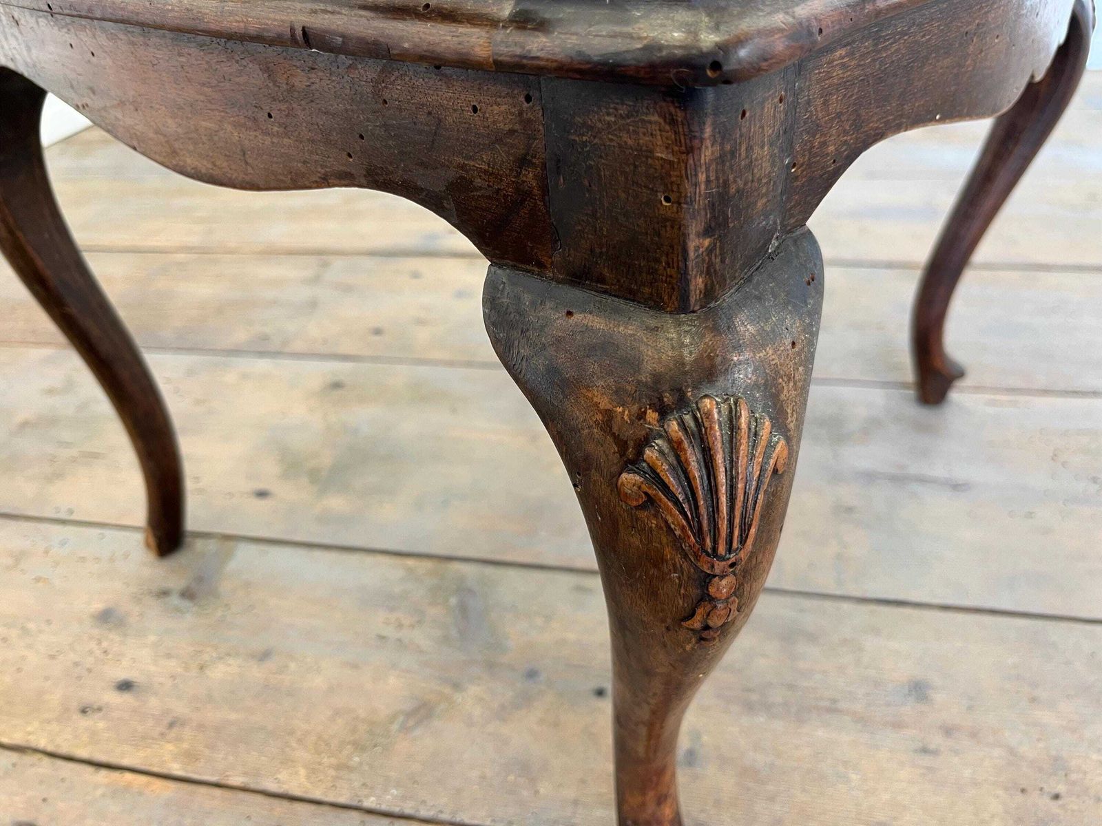 Antique French Rattan Armchair / Hand Carved Wood / 1890s photo vinterior