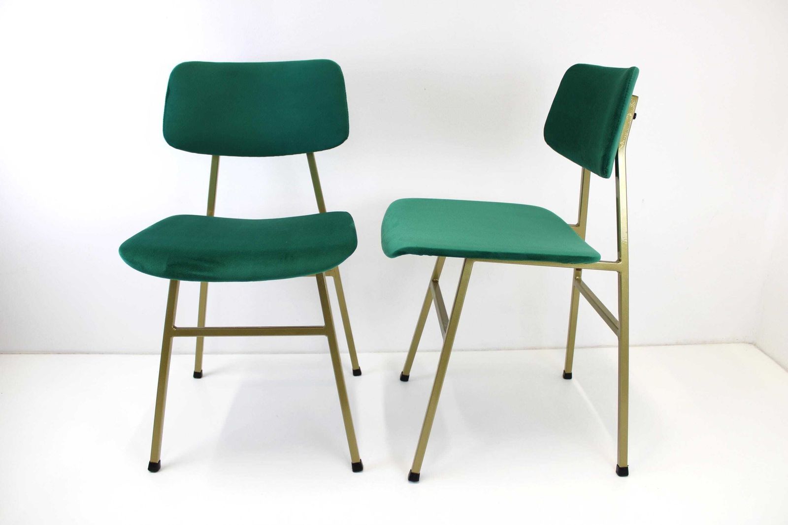 1 Of 2 Mid Century Modern Chairs By Niko Kralj For Stol Kamnik / Restored / Minimalist Chair / Gold Chair 60s Yugoslavia photo for sale