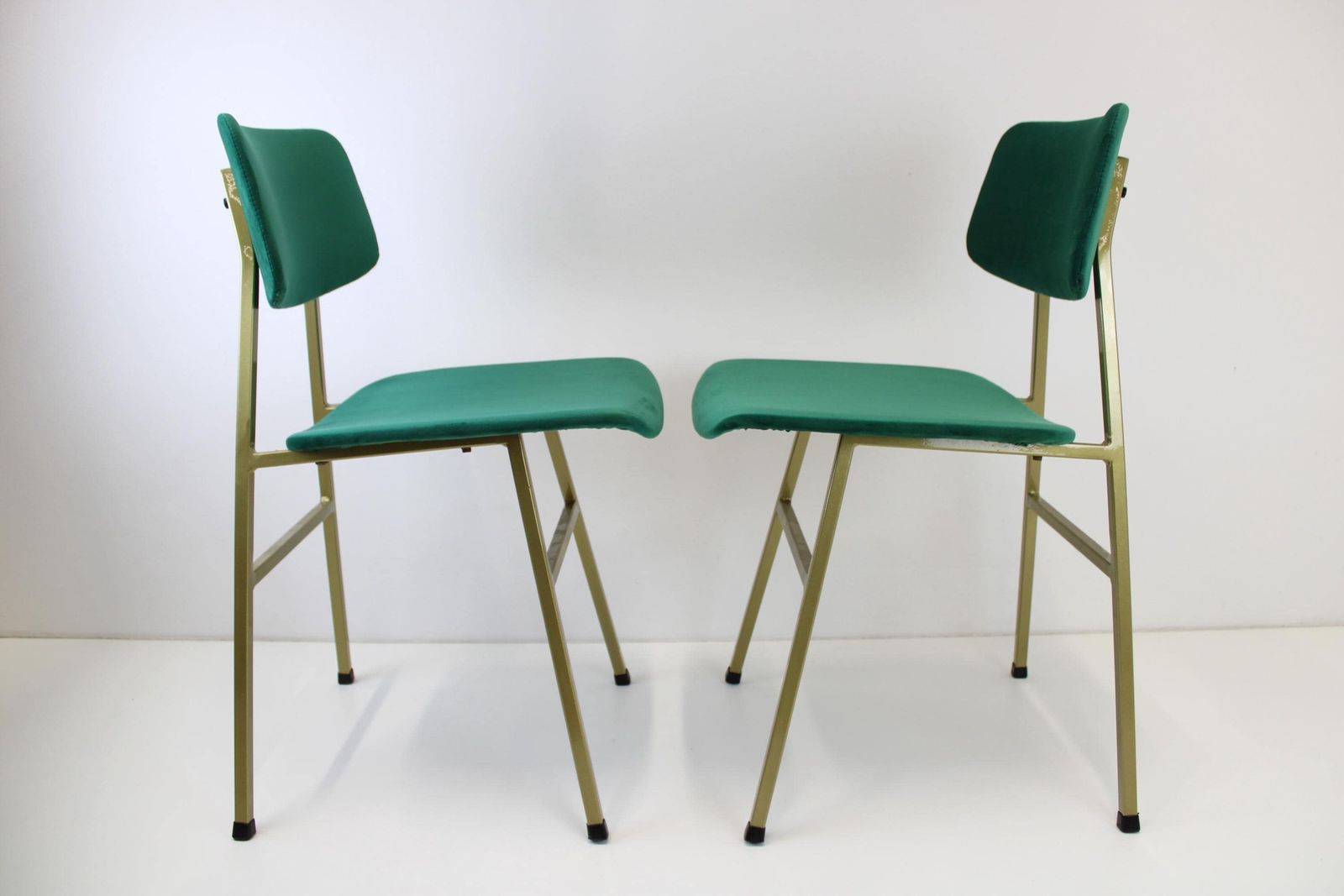 1 Of 2 Mid Century Modern Chairs By Niko Kralj For Stol Kamnik / Restored / Minimalist Chair / Gold Chair 60s Yugoslavia photo 255.0