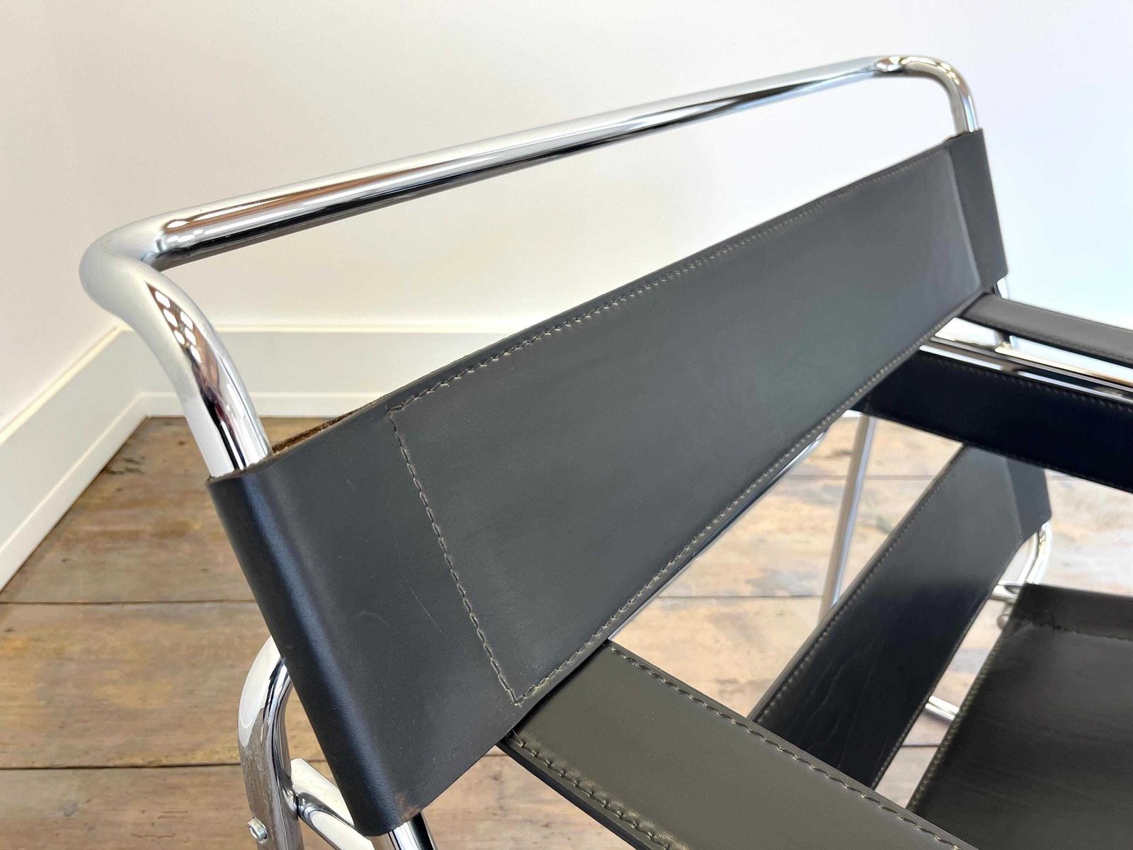 Wassily Chair By Marcel Breuer / Vintage Lounge Chair / Iconic Armchair / Chrome Frame With Leather photo Furniture