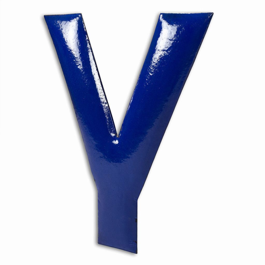 Metal Letter Y, 1960s, Vintage photo Home Decor