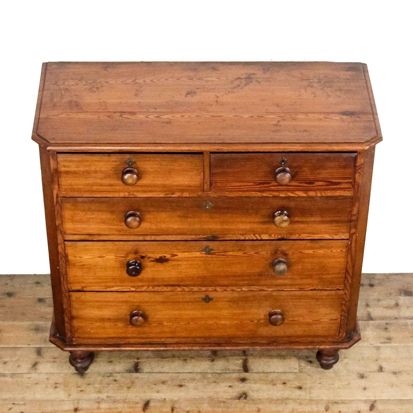 Antique Pitch Pine Chest Of Drawers | Bedroom Storage | Antique Storage | Bedroom | Pine Furniture (M 6745) photo for sale