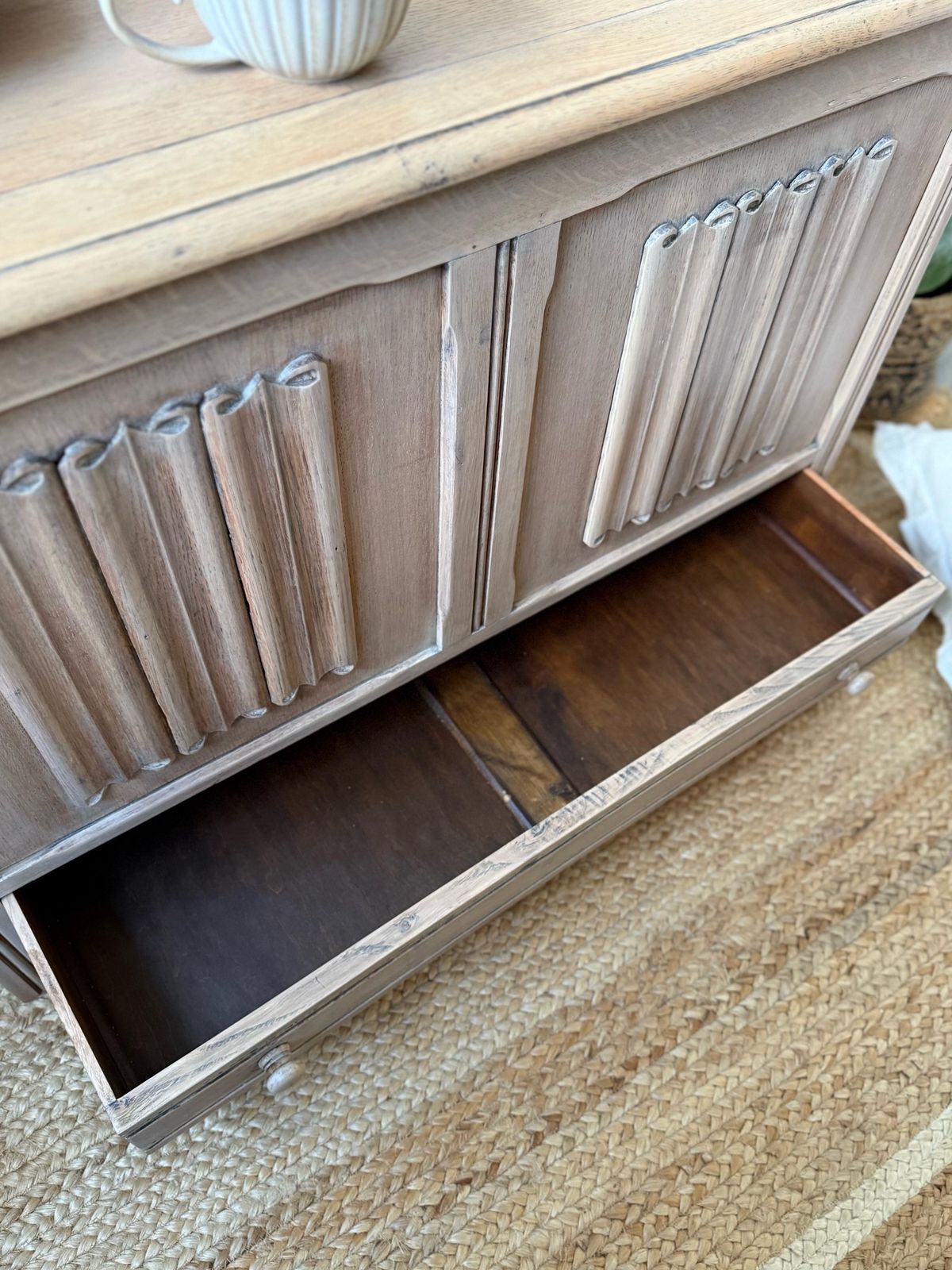 Vintage Oak Blanket Box With Storage Drawer, Stripped Oak, Trunk, Chest, Ottoman photo vinterior
