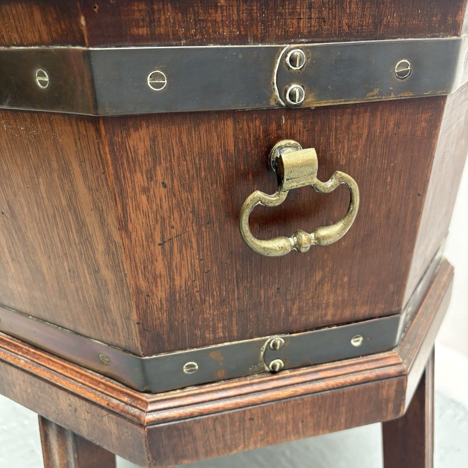 Celleratte George III Brass Bound Mahogany Wine Cooler photo 325.0