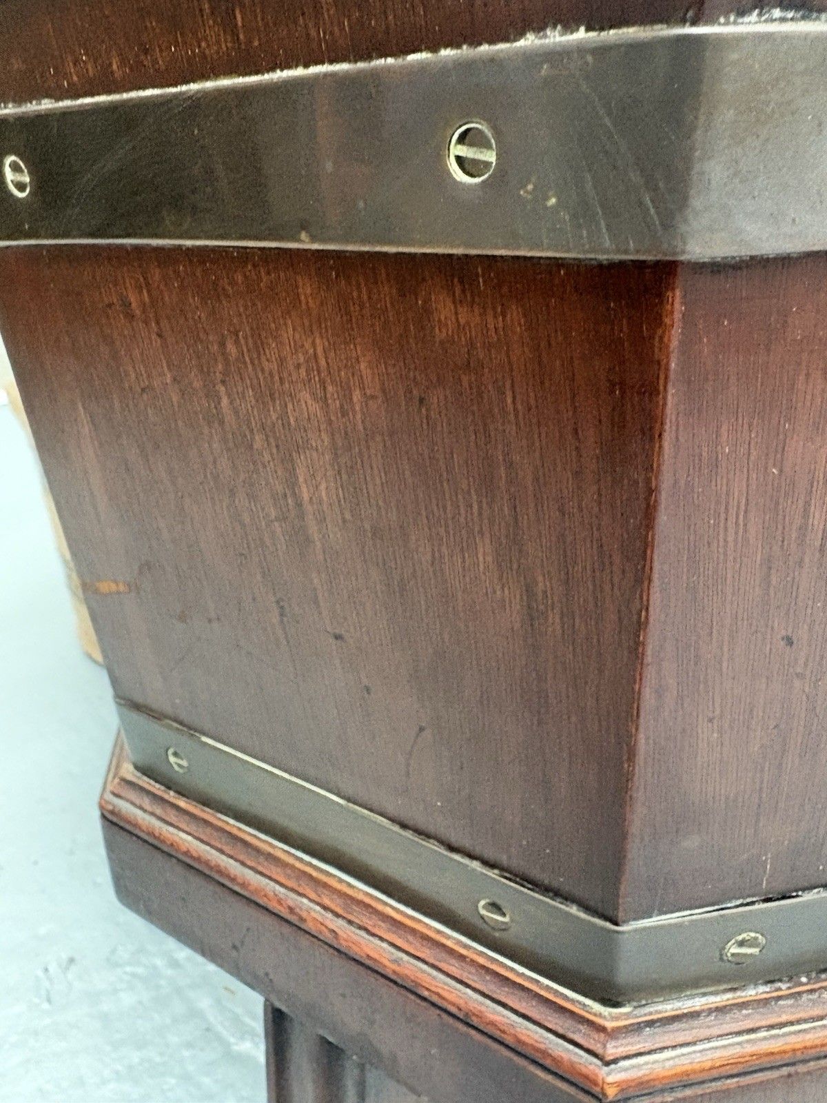 photo for sale Celleratte George III Brass Bound Mahogany Wine Cooler