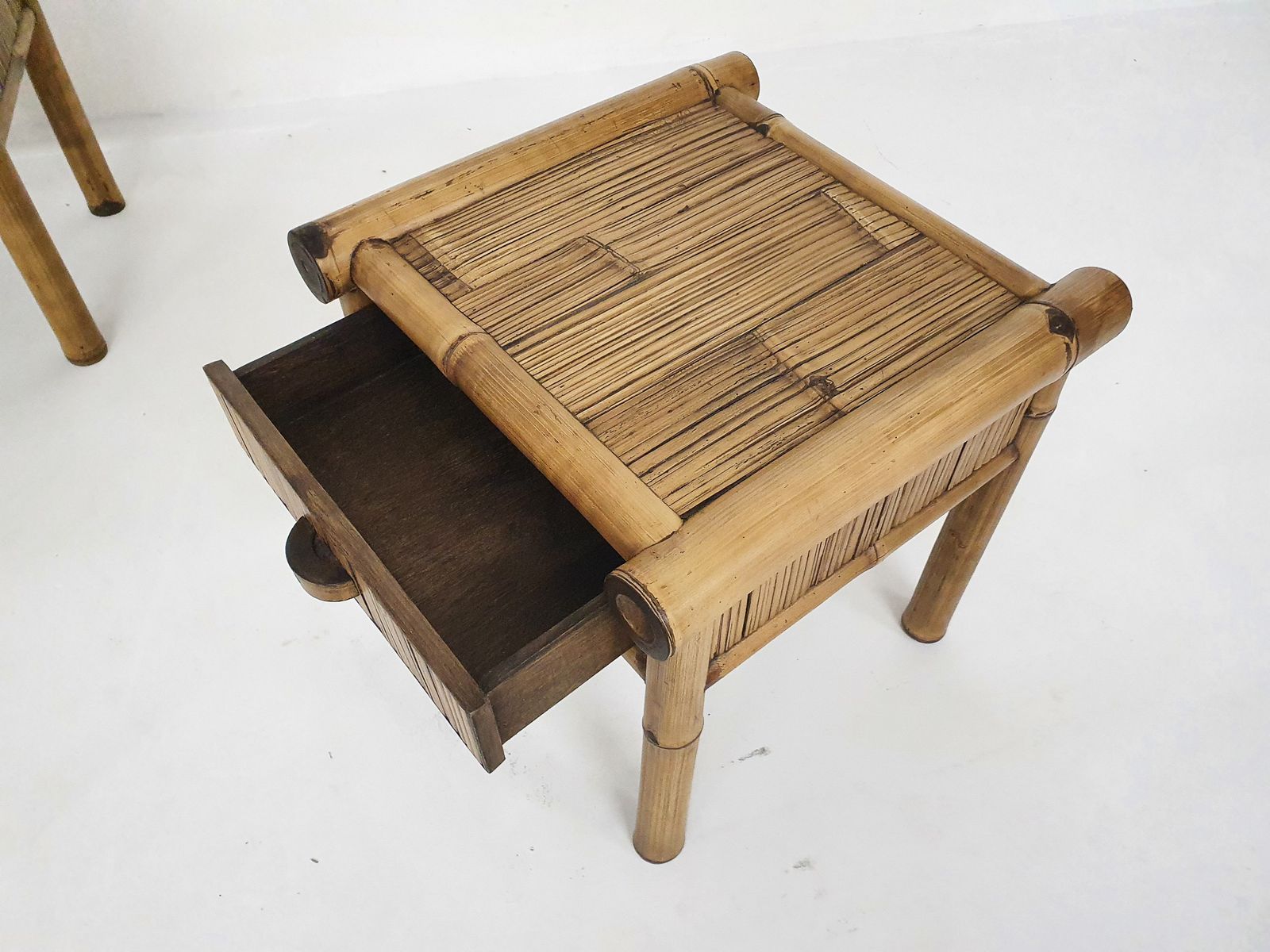 Furniture Bamboo Two Person Bed 180 X 210 Cm With Night Stands photo