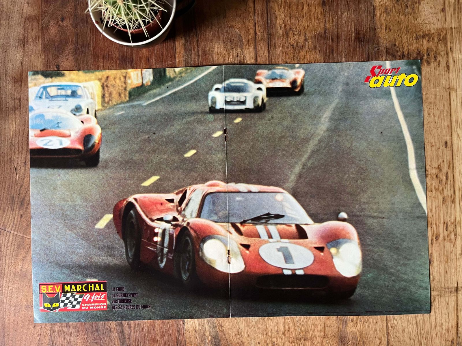 Vintage Car Print 1967 Le Mans Ford Dan Gurney photo Art
