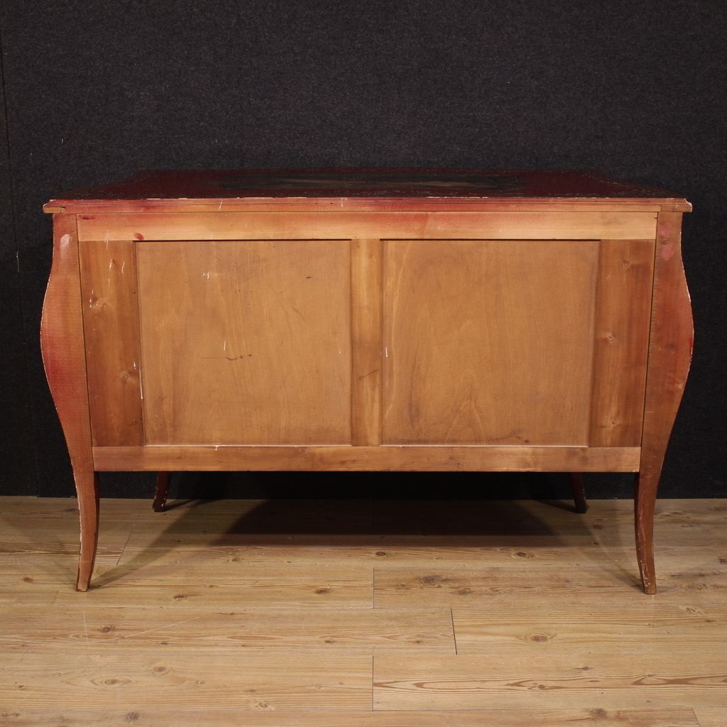 French Lacquered, Painted And Gilded Chinoiserie Commode photo Furniture
