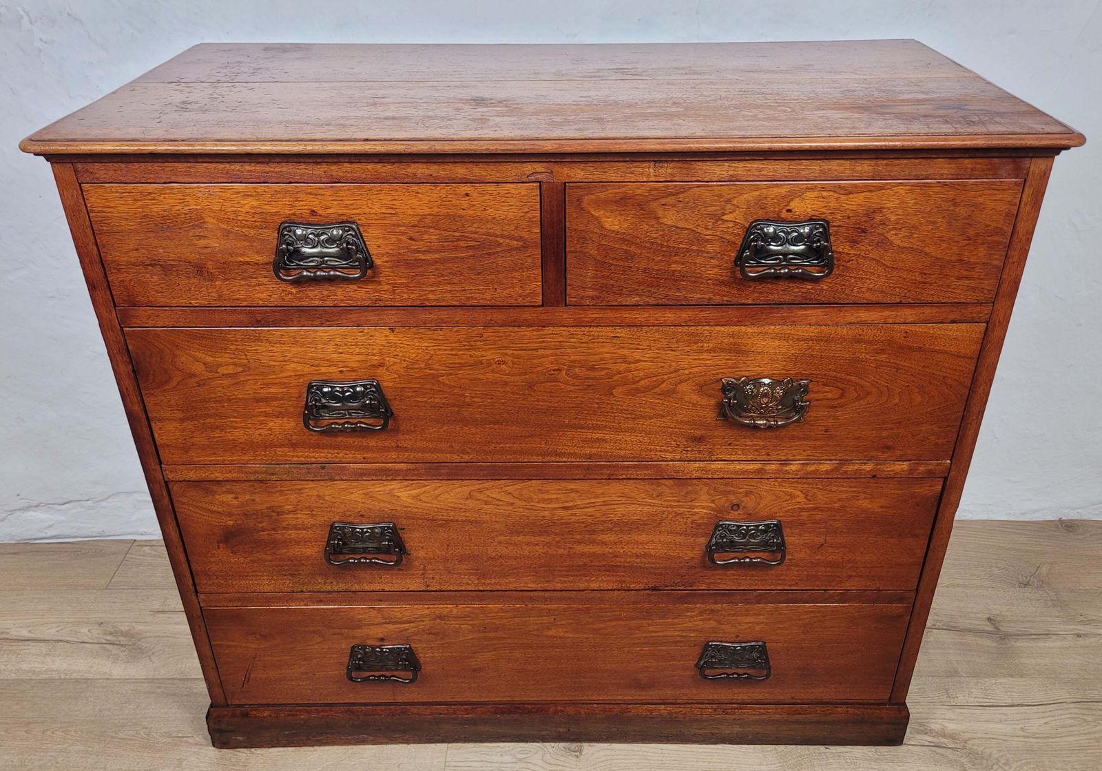 Chest Of Drawers Pine Arts & Crafts 2 Over 3 1910 Drop Handle photo 600.0