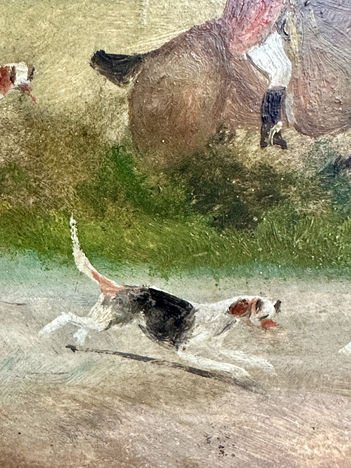 Art Pair Of Signed 1910 Fox Hunting Oil Paintings – Equestrian Sporting Scenes   Philip Henry Rideout (1860 1920) photo