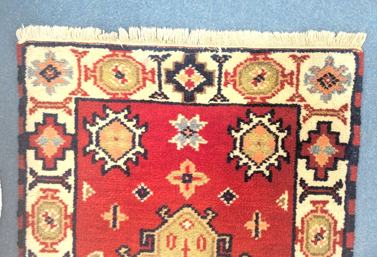 Antique Indian Rug Hand Made Oriental Wool Vintage Medium Runner 205 X 67cm photo for sale