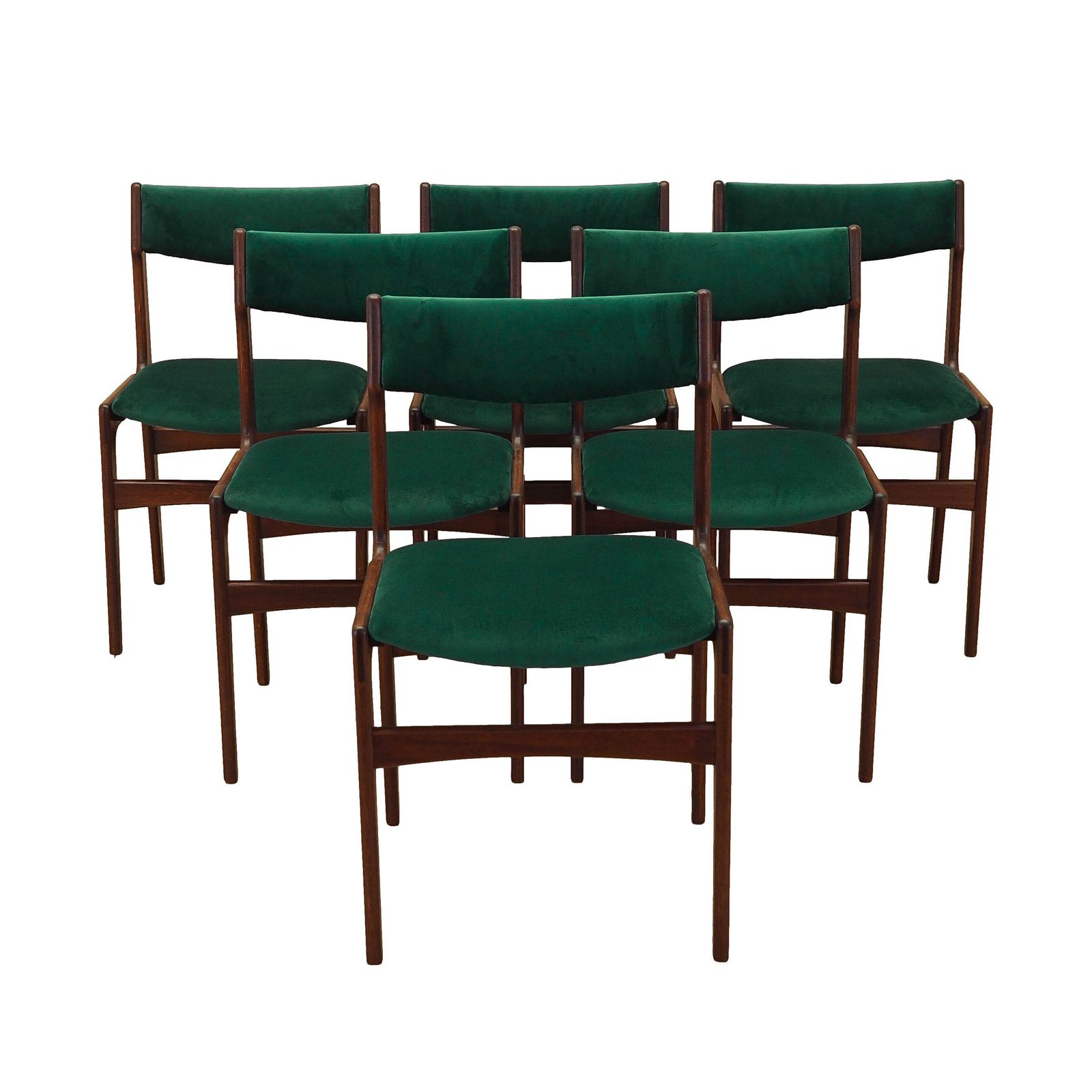 Set Of Six Teak Chairs, Danish Design, 1970s, Production: Denmark