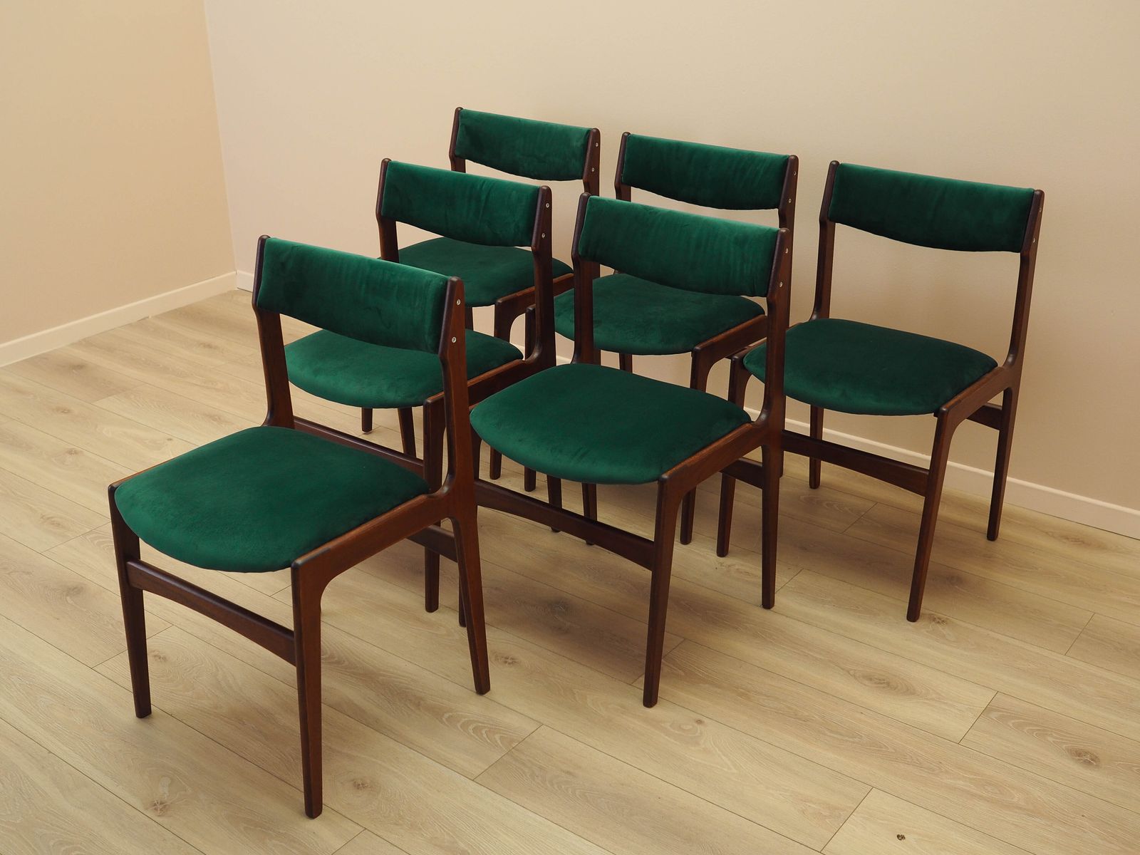 Set Of Six Teak Chairs, Danish Design, 1970s, Production: Denmark photo buy