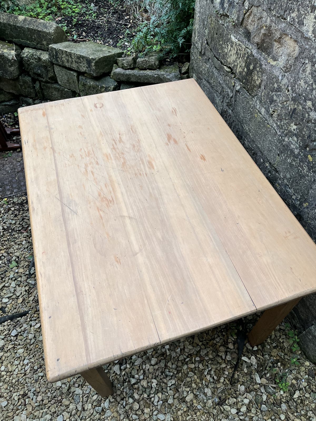 1930’s Oak And Beech Kitchen Table With Detachable Legs photo buy