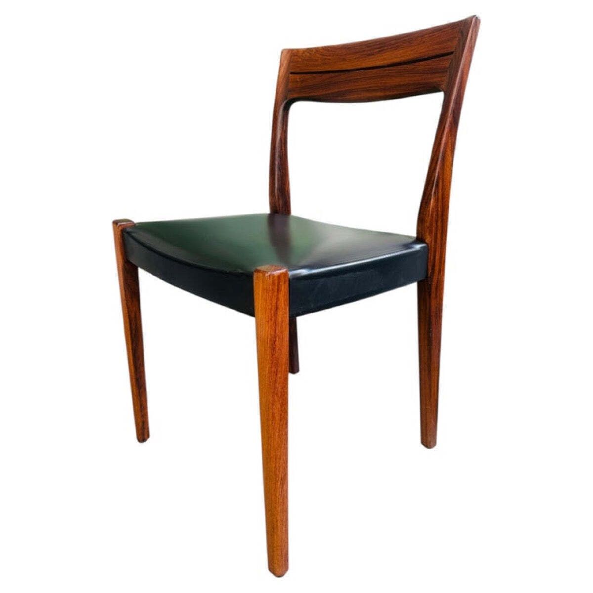1960s Mid Century Swedish Svegards Markaryd Rosewood & Vinyl Dining Chair
