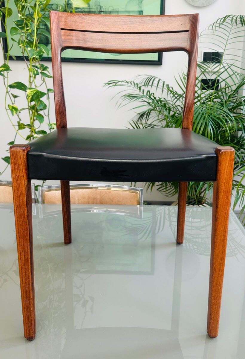 1960s Mid Century Swedish Svegards Markaryd Rosewood & Vinyl Dining Chair photo 495.0
