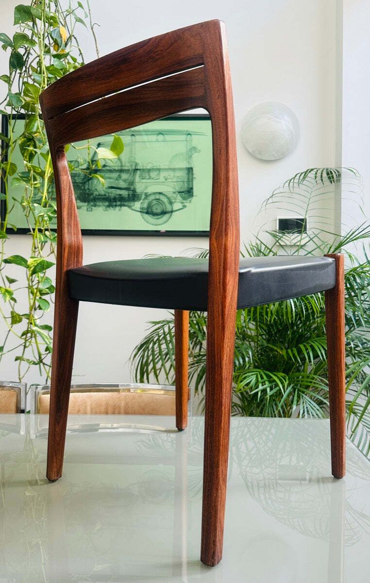 photo furniture 1960s Mid Century Swedish Svegards Markaryd Rosewood & Vinyl Dining Chair
