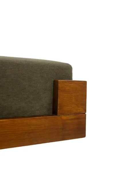 Bench In Ash Wood And Green Mohair Velvet. Contemporary photo buy