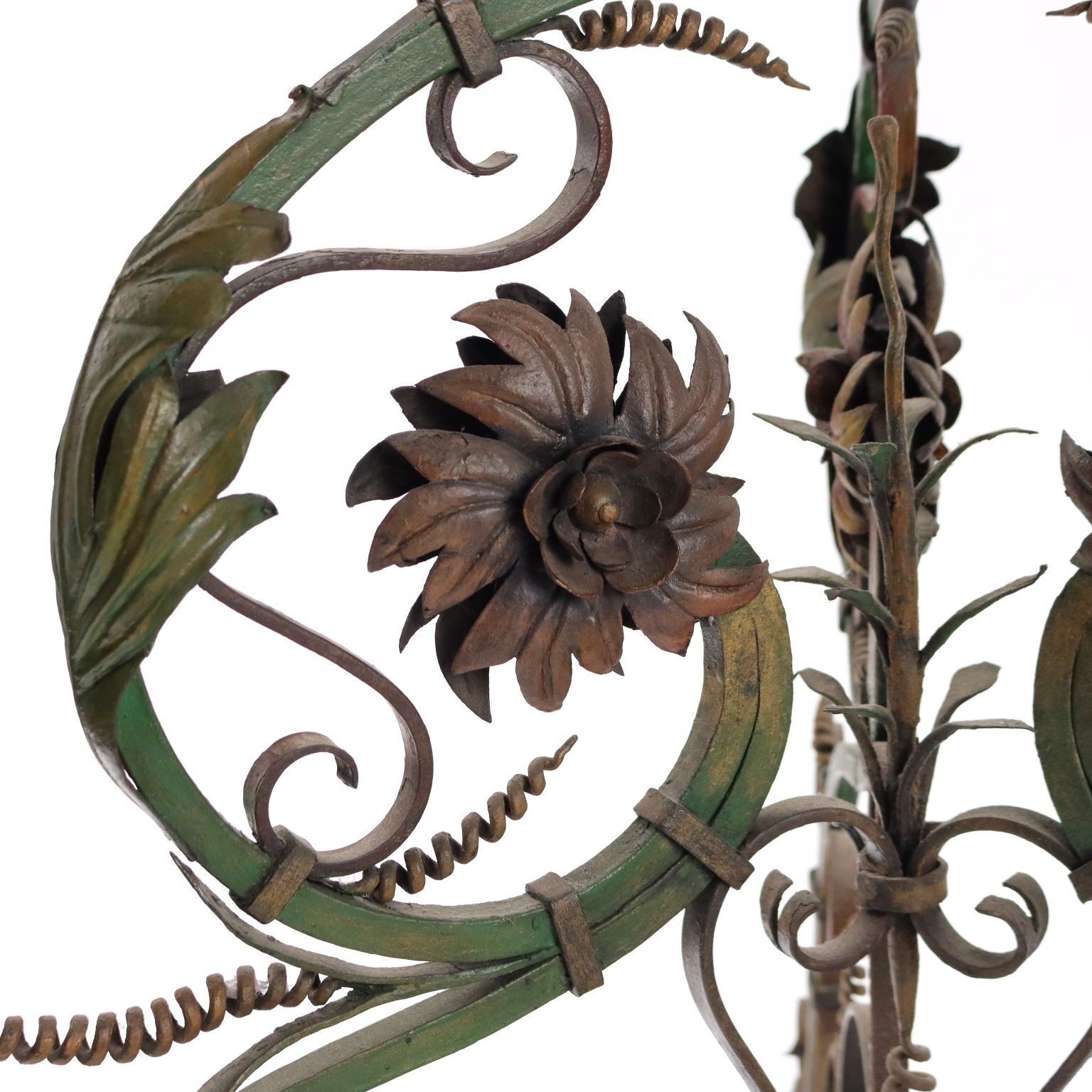Antique Trestle Wrought Iron With Copper Basin Early XX Century photo 630.0