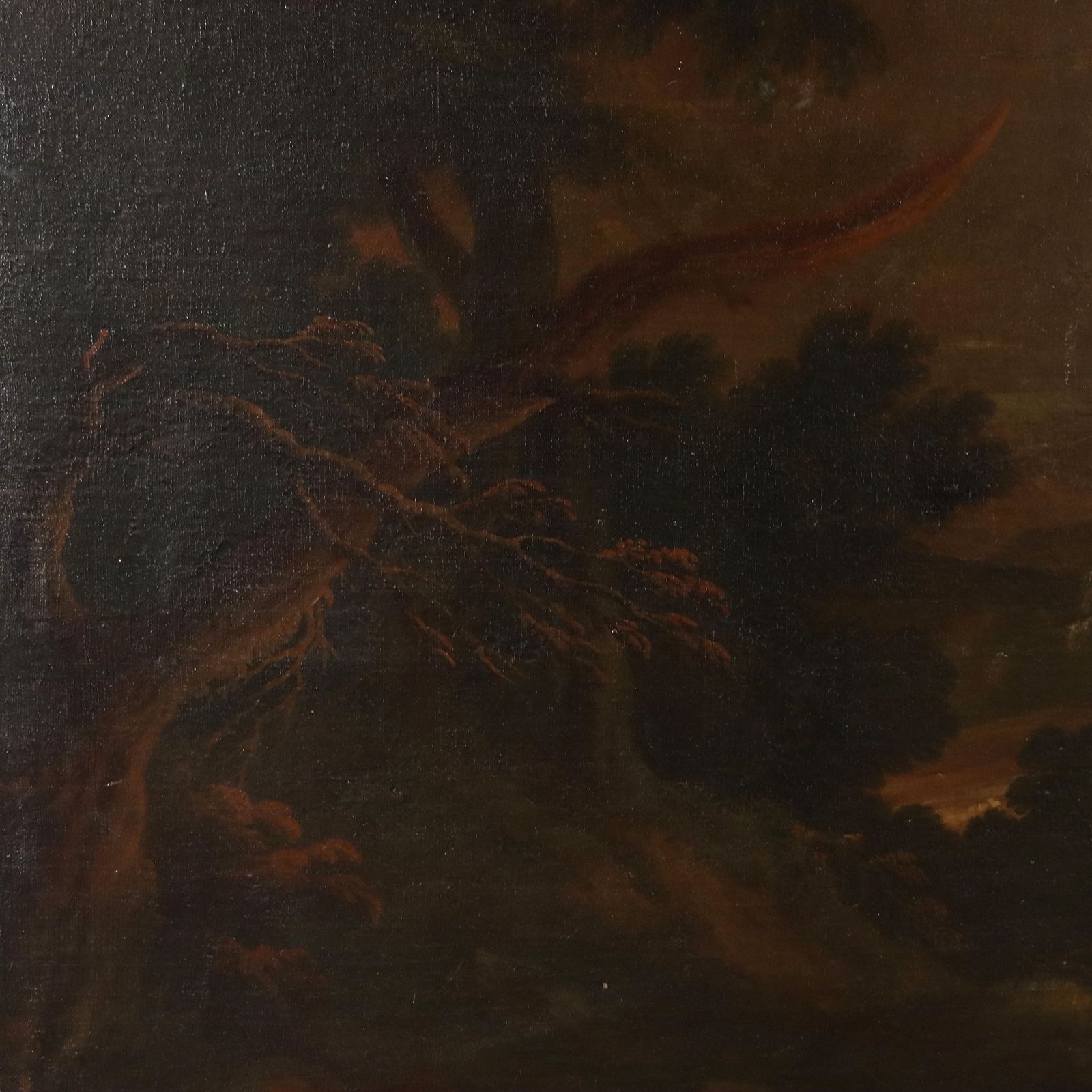 photo for sale Antique Painting Preaching Scene Oil On Canvas XVIII Century