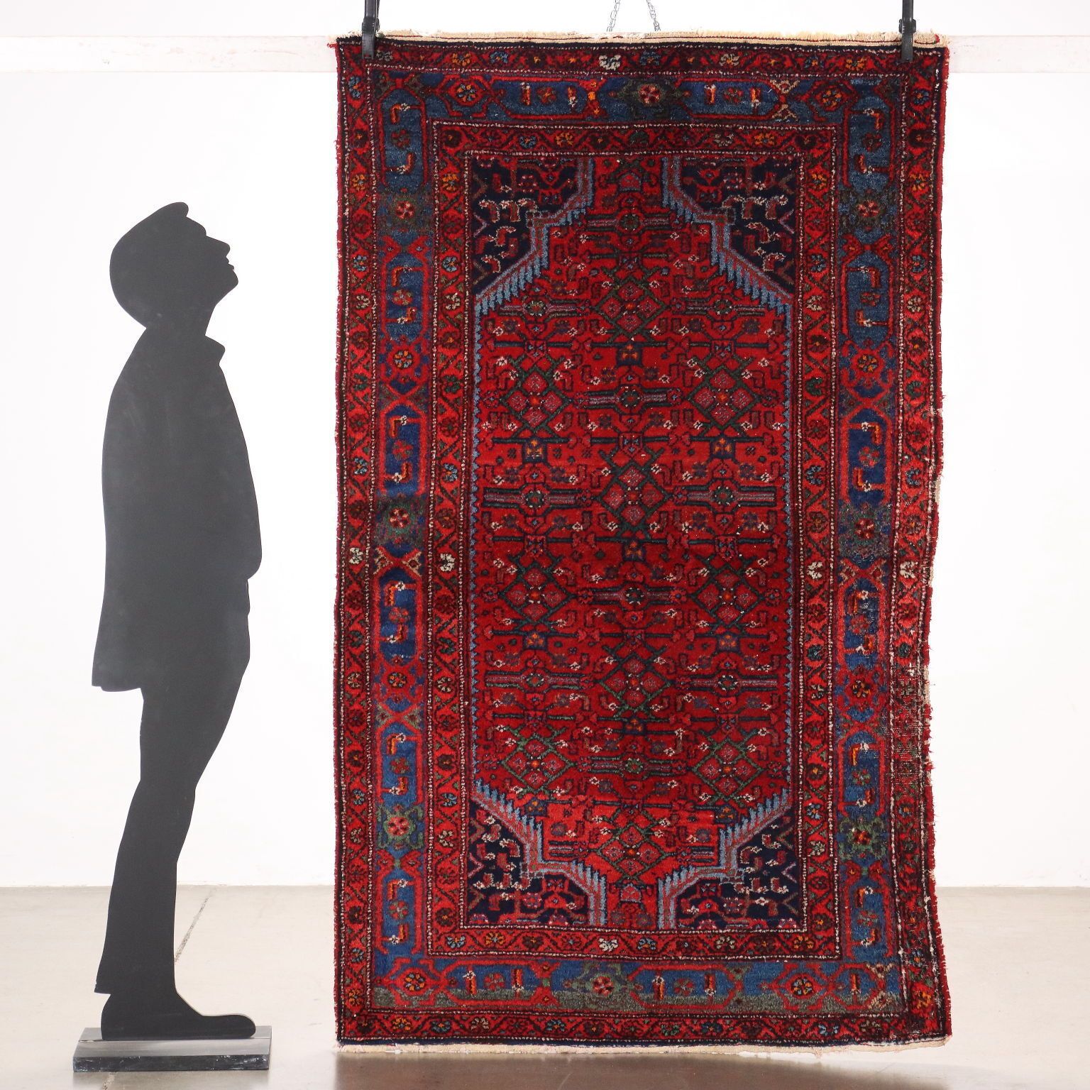 Antique Asian Carpet Cotton Wool Heavy Knot 83 X 49 In photo furniture