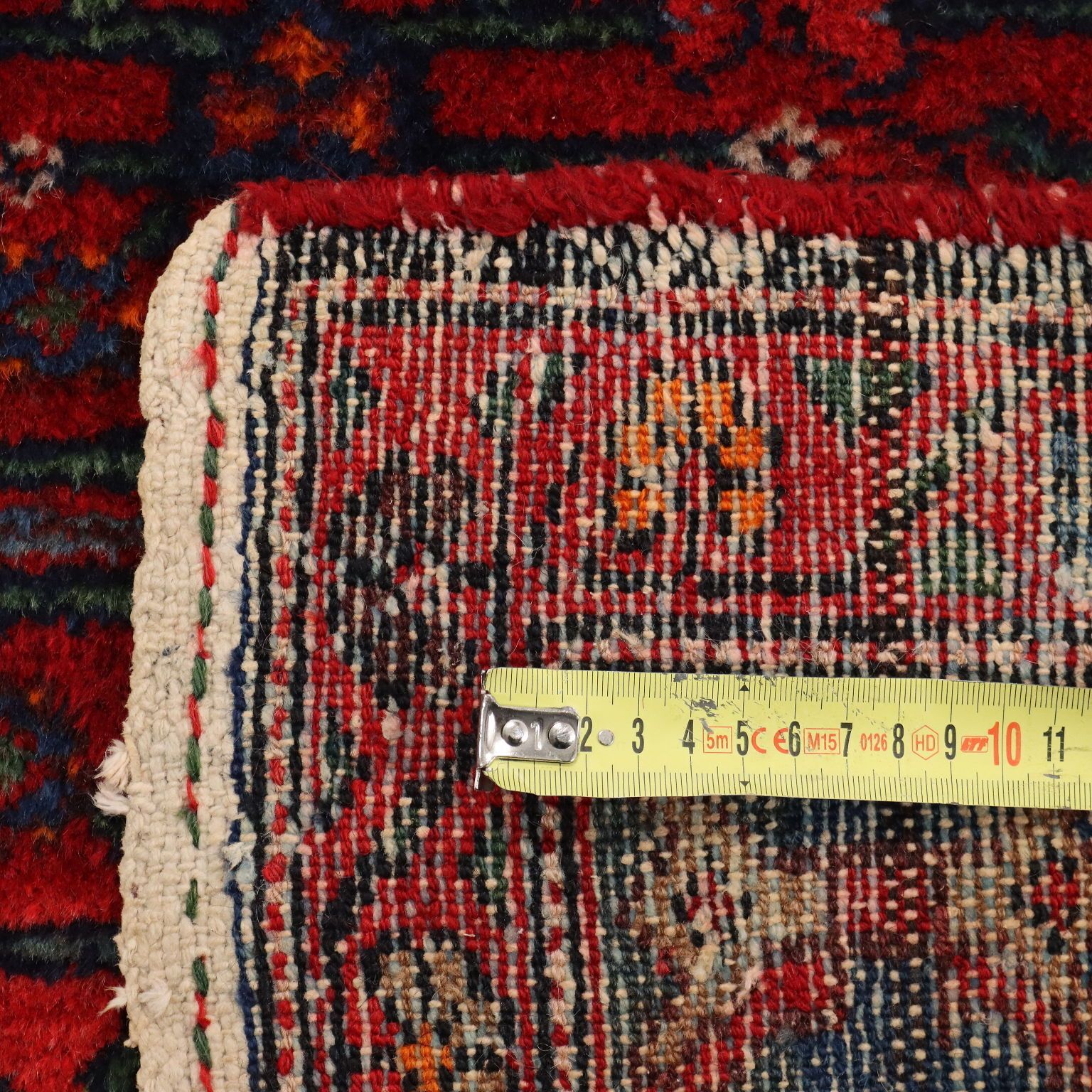 Antique Asian Carpet Cotton Wool Heavy Knot 83 X 49 In photo vinterior