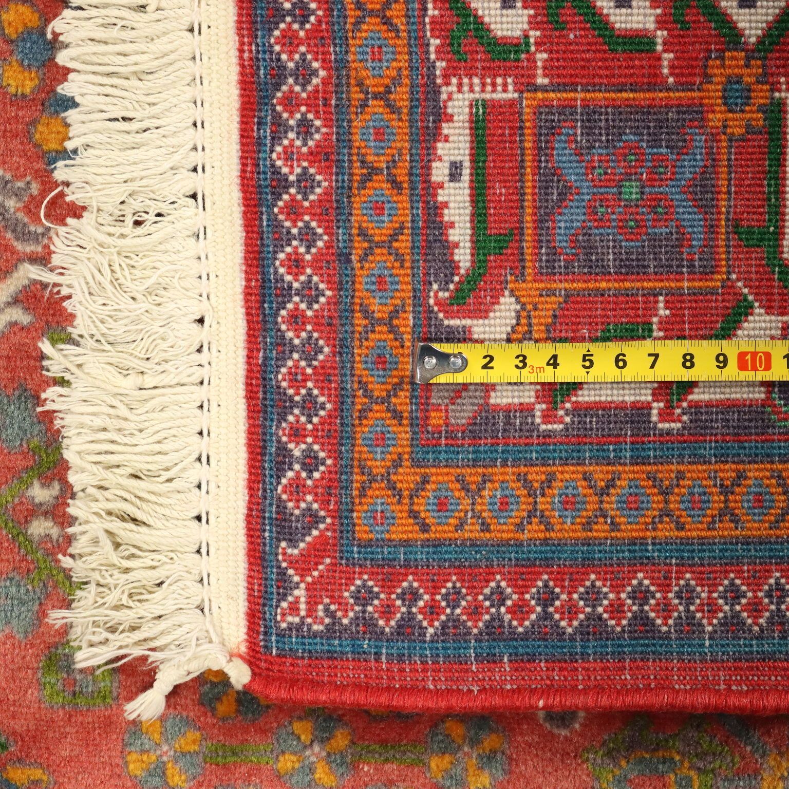 photo for sale Antique Asian Carpet Cotton Thin Knot Handmade 102 X 59 In