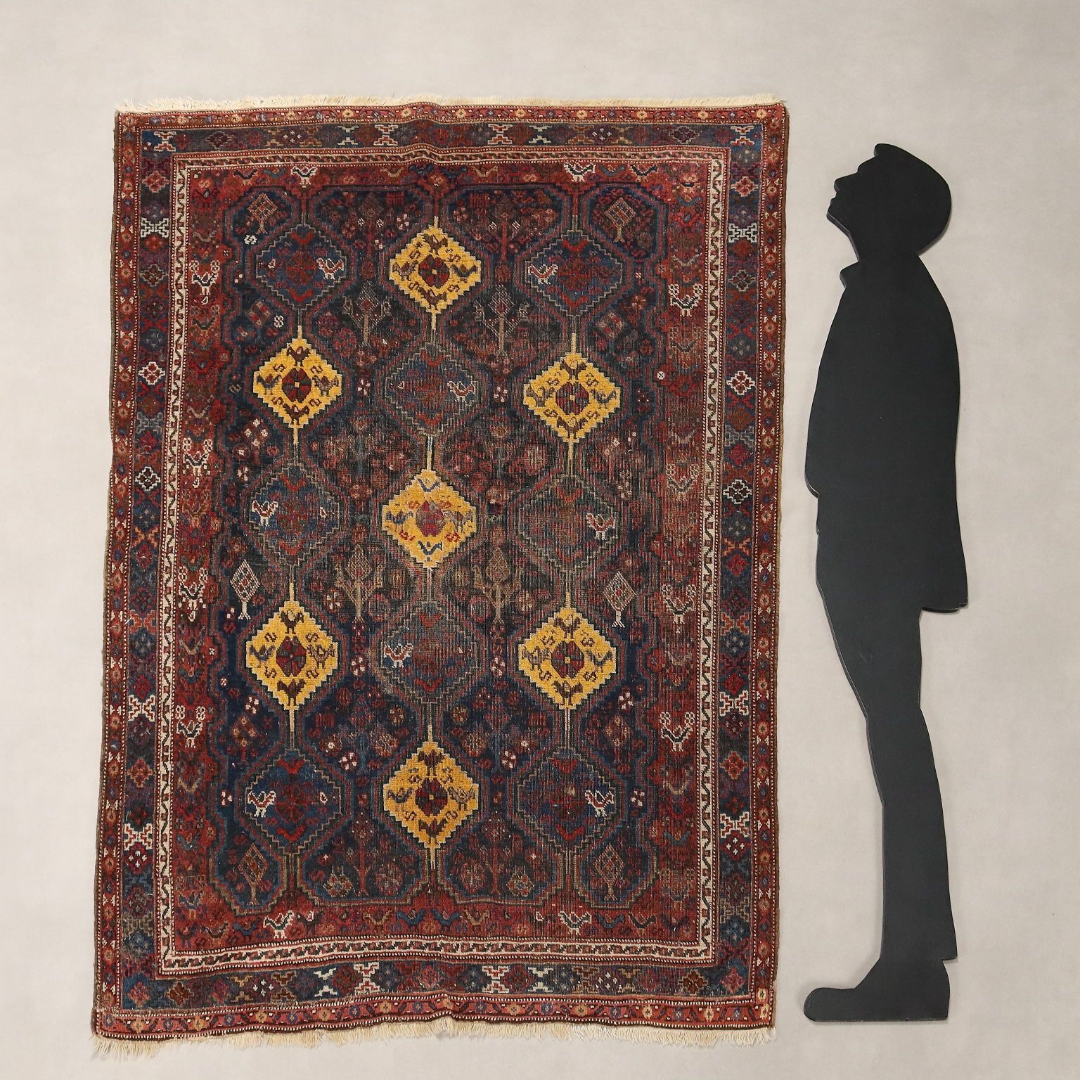 Antique Asian Carpet Wool Thin Knot Handmade 73 X 57 In photo furniture